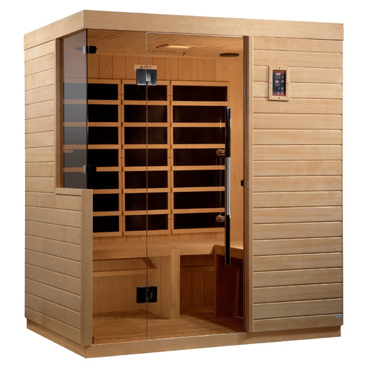 Dynamic Bilbao 3 Person Ultra Low EMF FAR Infrared Sauna (Canadian Hemlock)