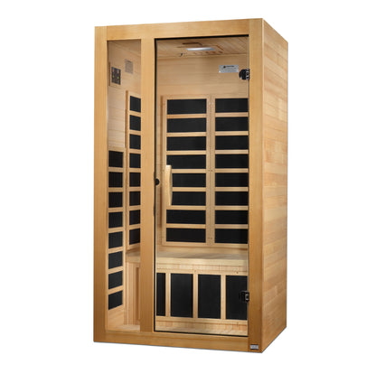 Dynamic Gracia 1-2 Person Low EMF FAR Infrared Sauna (Canadian Hemlock)