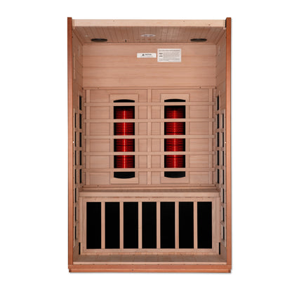 Dynamic Cardoba 2-Person Full Spectrum Near Zero EMF FAR Infrared Sauna (Canadian Hemlock)