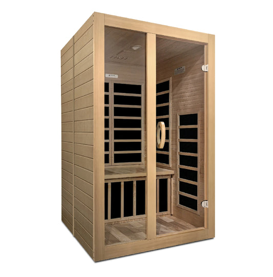 Dynamic Santiago 2 Person Low EMF FAR Infrared Sauna (Canadian Hemlock)