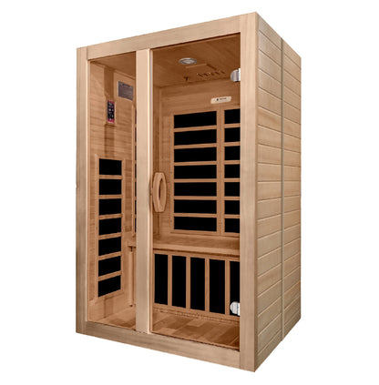 Dynamic Santiago 2 Person Low EMF FAR Infrared Sauna (Canadian Hemlock)