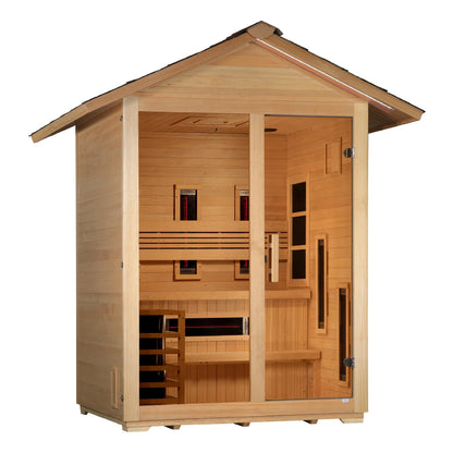 "Carinthia" 3 Person Hybrid Outdoor Steam Sauna (Canadian Hemlock)