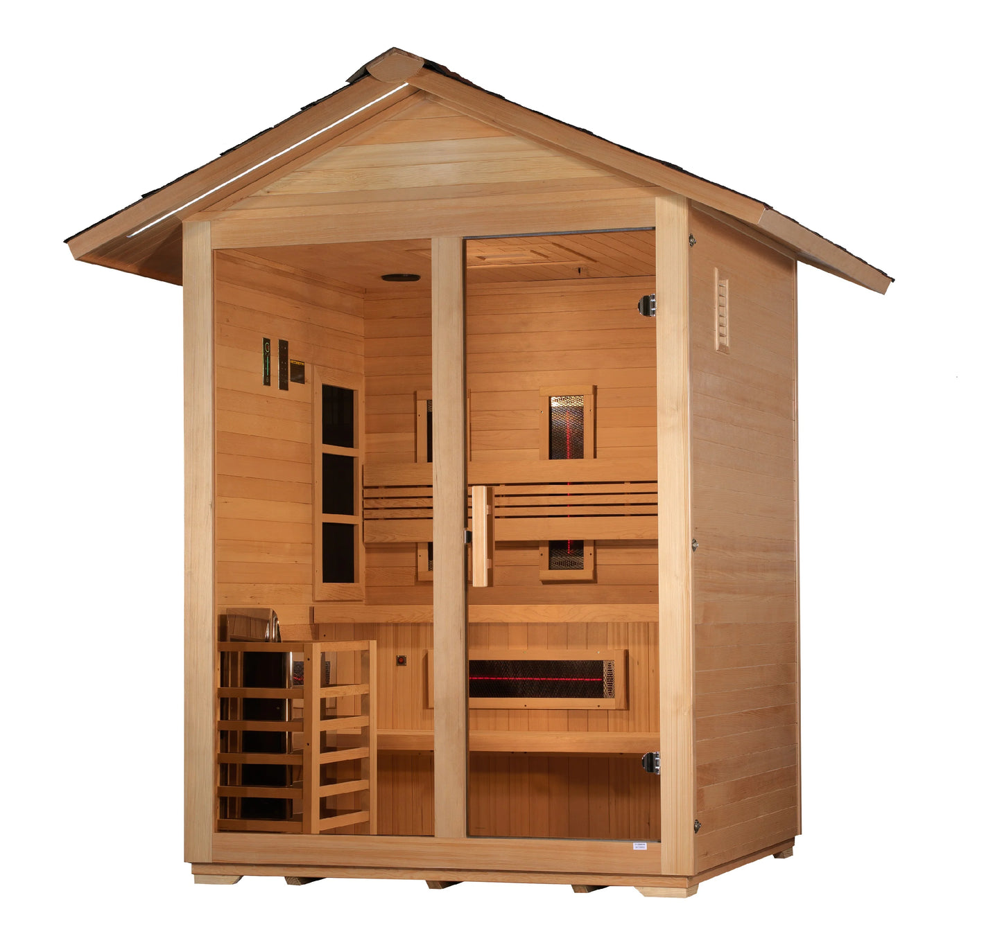 "Carinthia" 3 Person Hybrid Outdoor Steam Sauna (Canadian Hemlock)