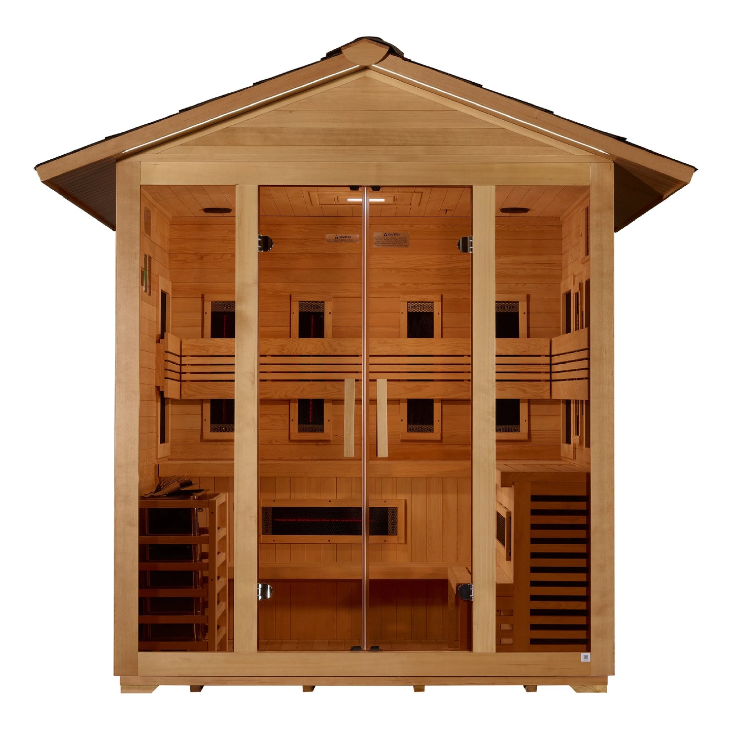 "Gargellen" 5 Person Hybrid Outdoor Steam Sauna (Canadian Hemlock)