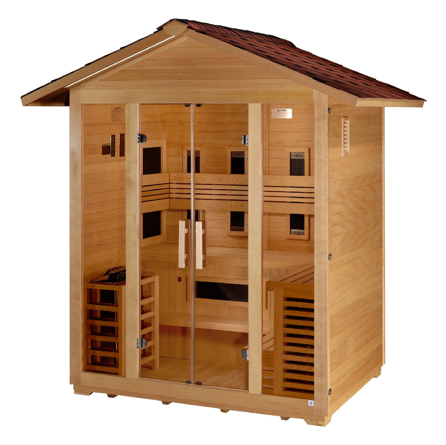 "Gargellen" 5 Person Hybrid Outdoor Steam Sauna (Canadian Hemlock)