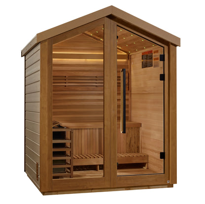 Savonlinna 3 Person Outdoor Traditional Steam Sauna (Canadian Red Cedar Interior)