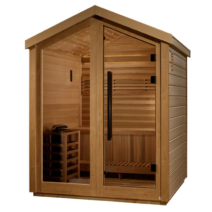 Savonlinna 3 Person Outdoor Traditional Steam Sauna (Canadian Red Cedar Interior)