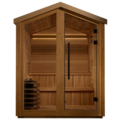 Kaarina 6 Person Outdoor Traditional Steam Sauna (Canadian Red Cedar Interior)