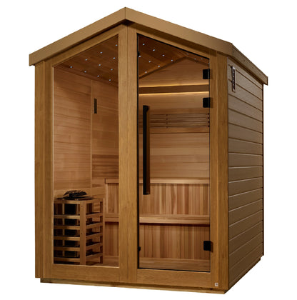 Kaarina 6 Person Outdoor Traditional Steam Sauna (Canadian Red Cedar Interior)