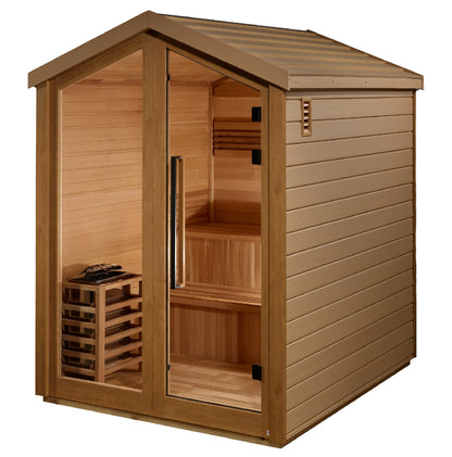 Kaarina 6 Person Outdoor Traditional Steam Sauna (Canadian Red Cedar Interior)