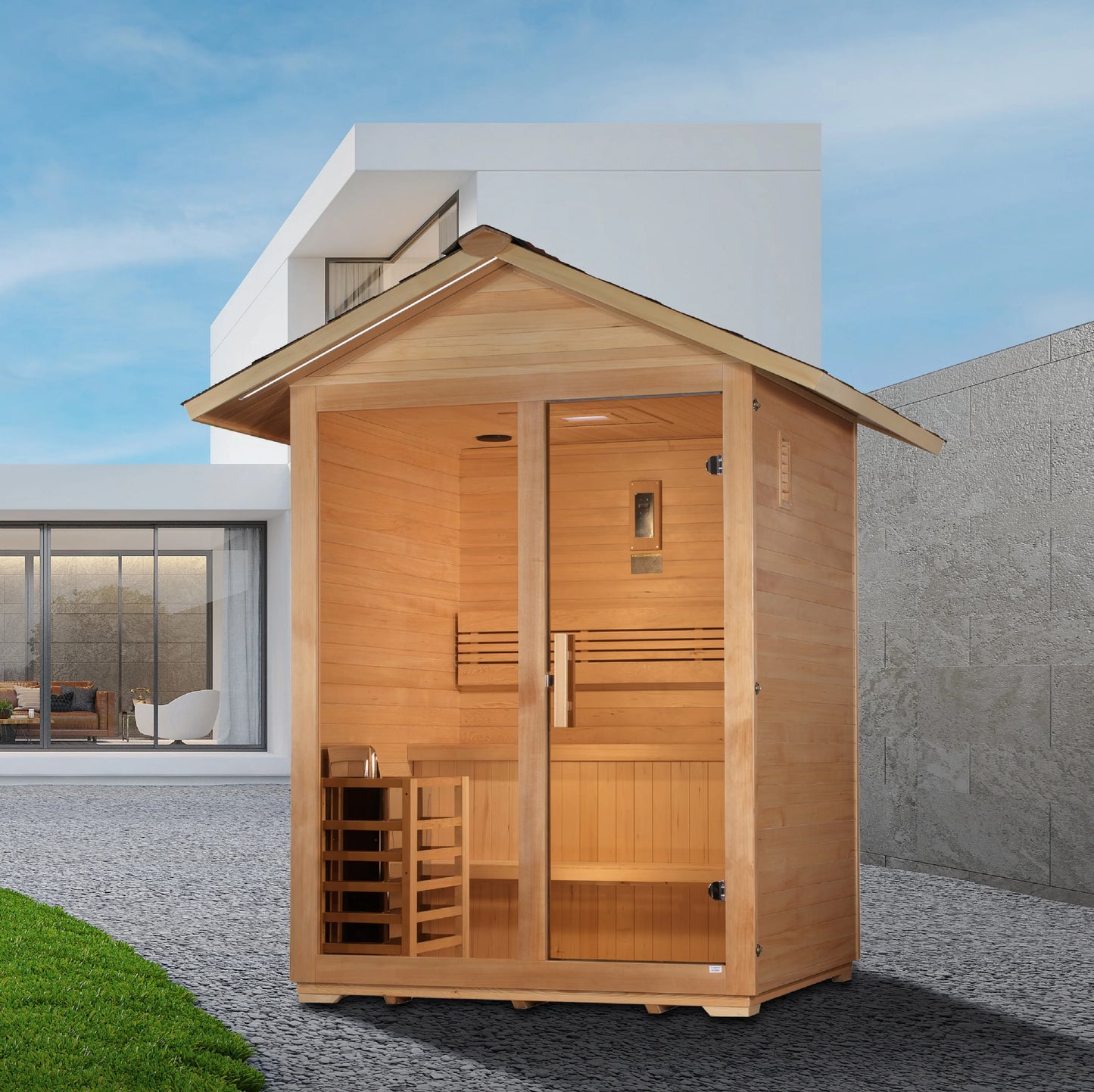 "Arlberg" 3 Person Traditional Outdoor Sauna (Canadian Hemlock)