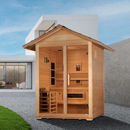 "Carinthia" 3 Person Hybrid Outdoor Steam Sauna (Canadian Hemlock)