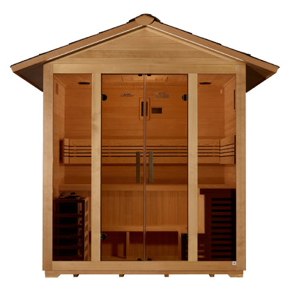 "Vorarlberg" 5 Person Traditional Outdoor Steam Sauna (Canadian Hemlock)