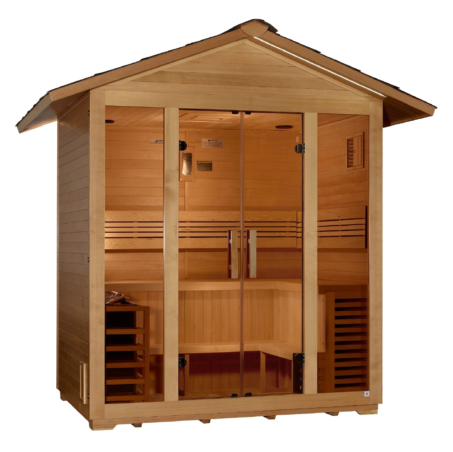 "Vorarlberg" 5 Person Traditional Outdoor Steam Sauna (Canadian Hemlock)