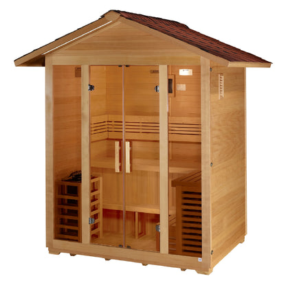 "Vorarlberg" 5 Person Traditional Outdoor Steam Sauna (Canadian Hemlock)