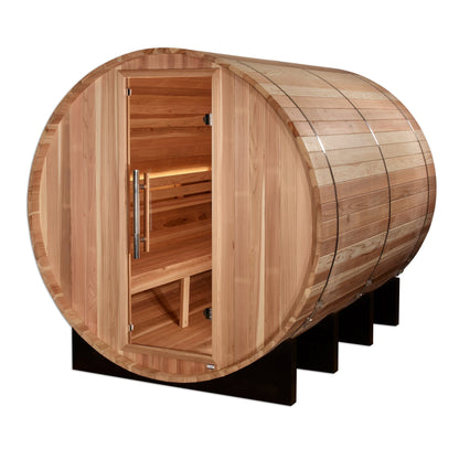 "Klosters" 6 Person Barrel Traditional Steam Sauna (Pacific Cedar)