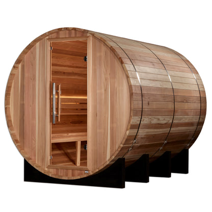 "Klosters" 6 Person Barrel Traditional Steam Sauna (Pacific Cedar)