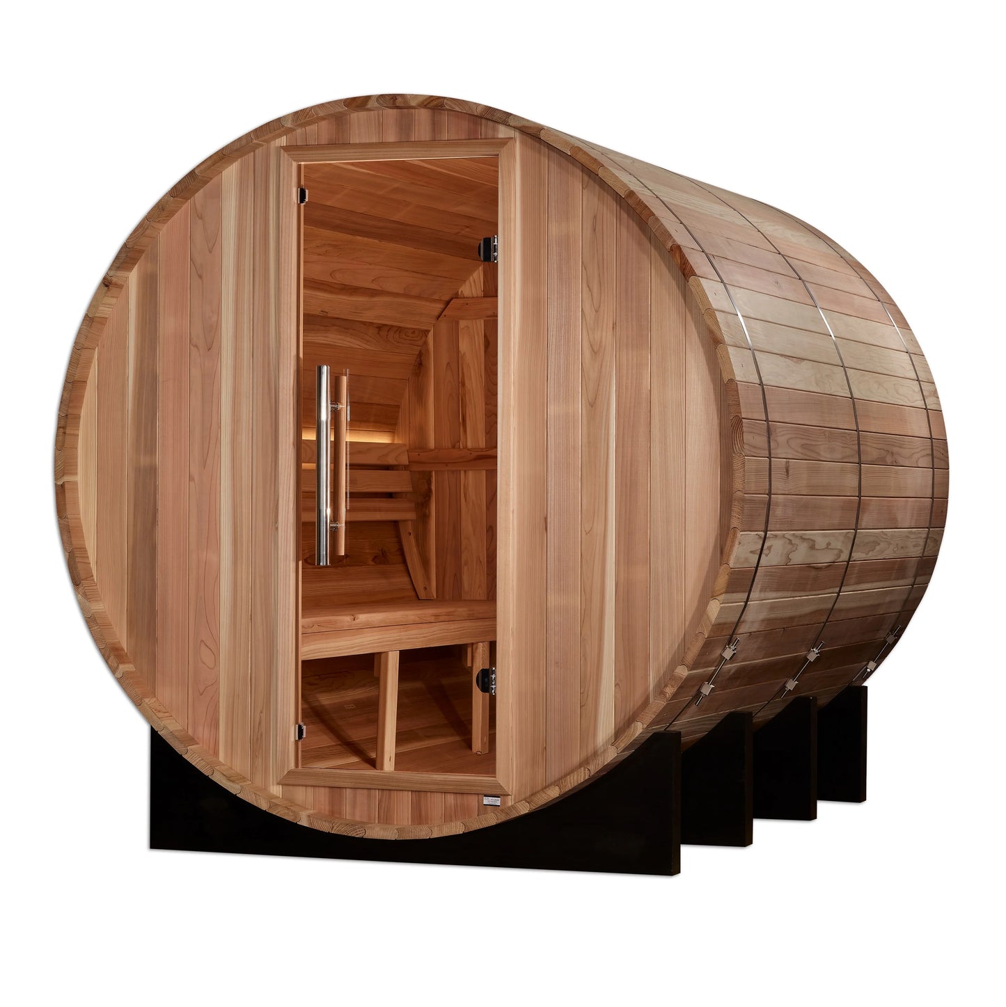 "Klosters" 6 Person Barrel Traditional Steam Sauna (Pacific Cedar)