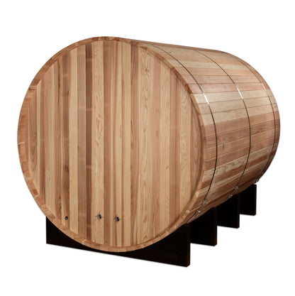 "Klosters" 6 Person Barrel Traditional Steam Sauna (Pacific Cedar)