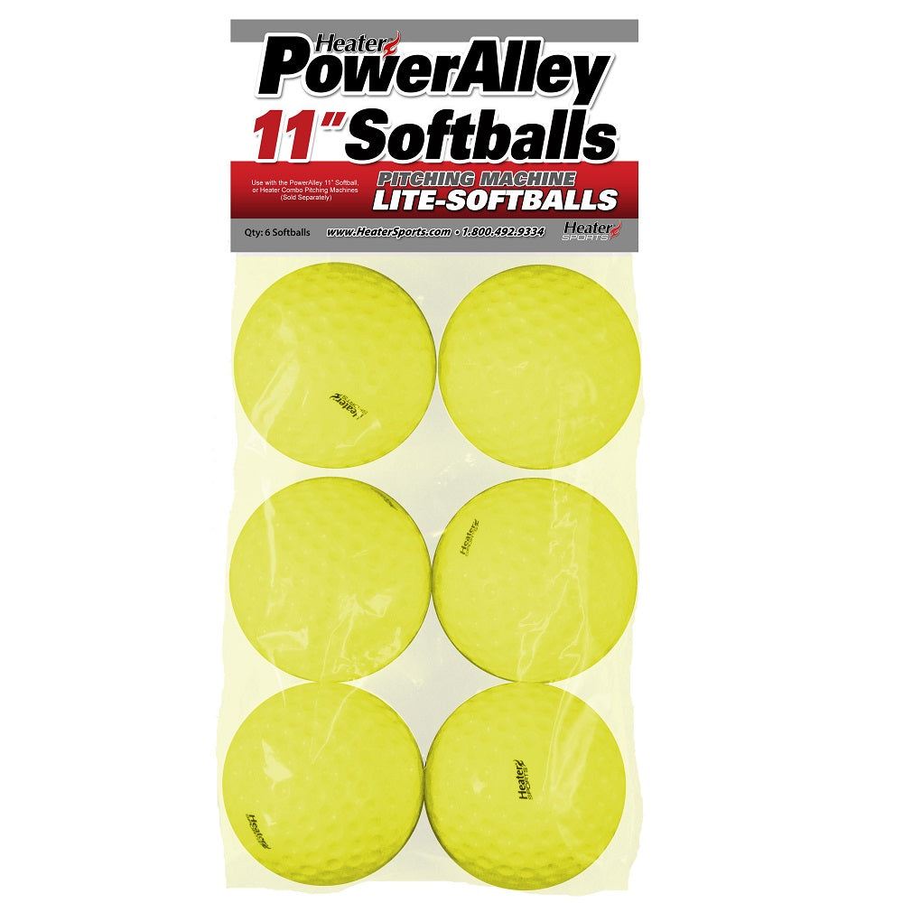 Power Alley 11" Lite Softballs (6 Pack)