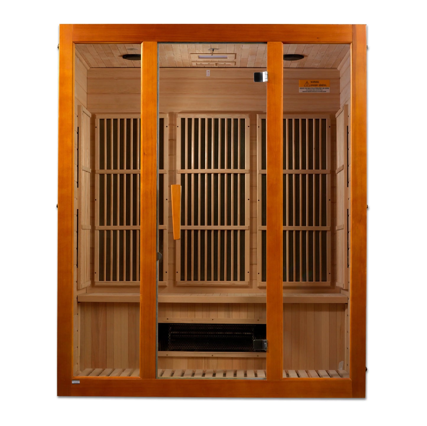 Maxxus "Alpine" 3 Person Corner Low EMF FAR Infrared Sauna (Canadian Hemlock)