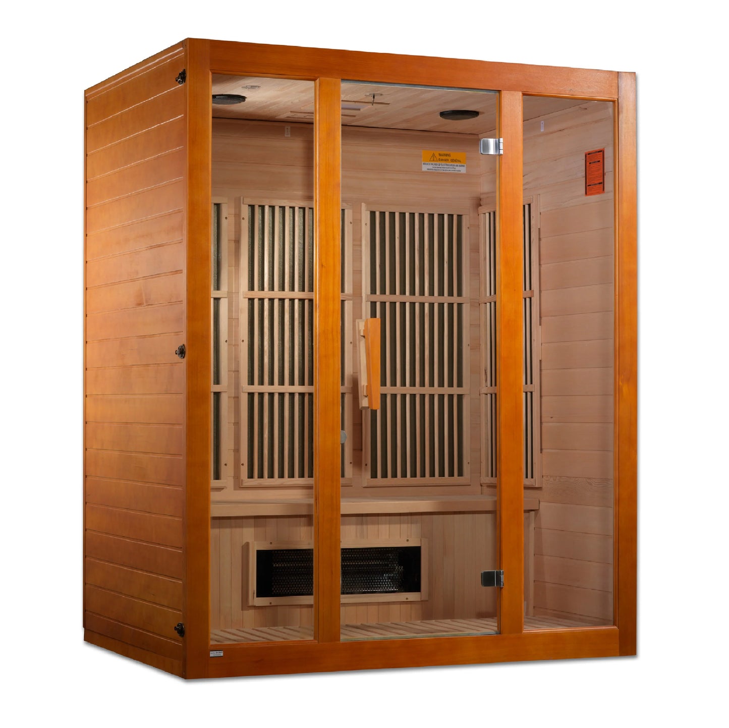 Maxxus "Alpine" 3 Person Corner Low EMF FAR Infrared Sauna (Canadian Hemlock)