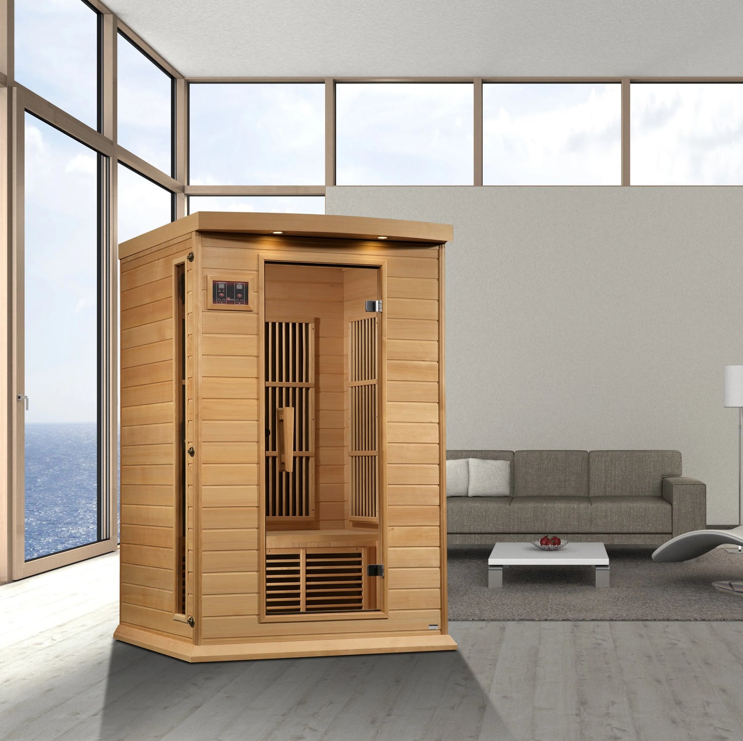 Maxxus 2 Person Near Zero EMF FAR Infrared Sauna (Canadian Hemlock)