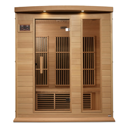 Maxxus 3 Person Near Zero EMF FAR Infrared Sauna (Canadian Hemlock)