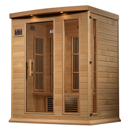 Maxxus 3 Person Near Zero EMF FAR Infrared Sauna (Canadian Hemlock)