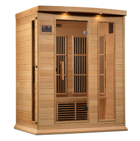 Maxxus 3 Person Near Zero EMF FAR Infrared Sauna (Canadian Hemlock)