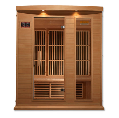 Maxxus 3 Person Low EMF FAR Infrared Sauna (Canadian Hemlock)