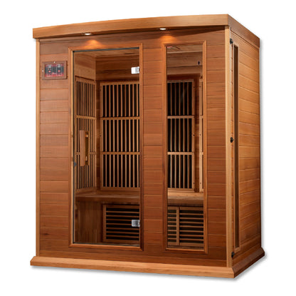 Maxxus 3 Person Low EMF FAR Infrared Sauna (Canadian Red Cedar)