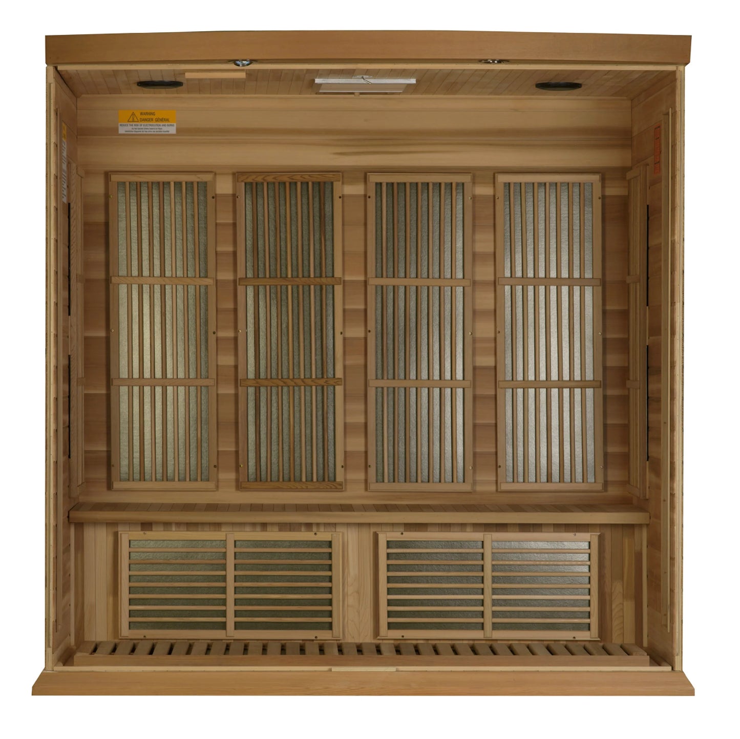 Maxxus "Chaumont Edition" 4 Person Corner Near Zero EMF FAR Infrared Sauna (Canadian Red Cedar)