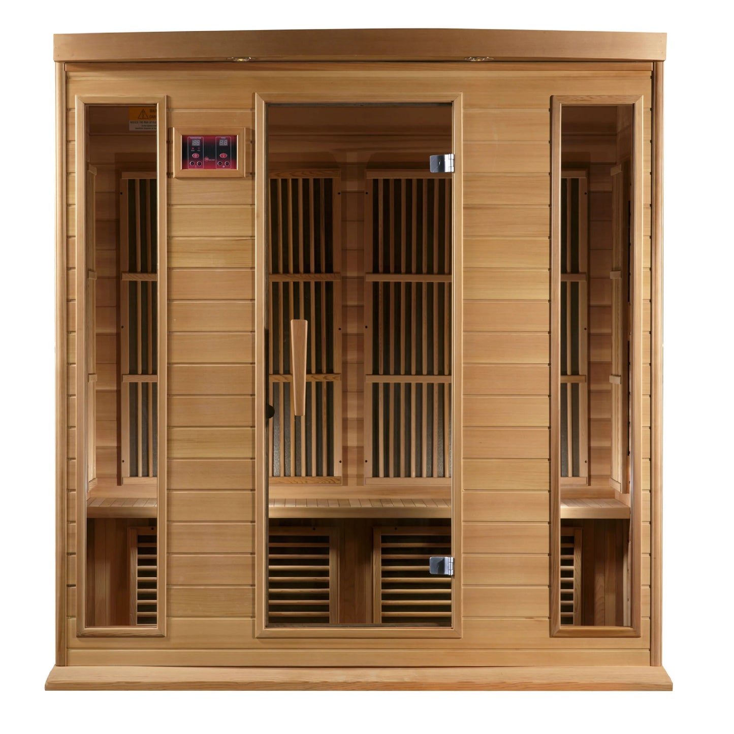 Maxxus "Chaumont Edition" 4 Person Corner Near Zero EMF FAR Infrared Sauna (Canadian Red Cedar)