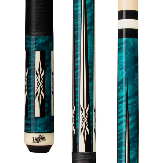 Dufferin Teal & White Cue With Nylon Wrap