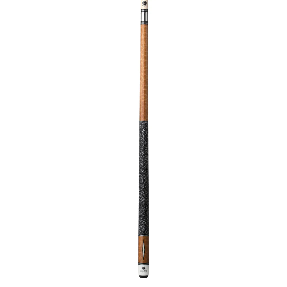 Lucasi Custom Exotic Apitong Diamond Series Cue With Black/White Linen Wrap