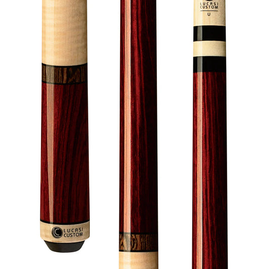 Lucasi Custom Exotic Rengas/Curly Maple Wrapless Cue