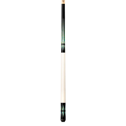 Lucasi Custom Imitation Bone & Black/Green Blue Wrapless Cue