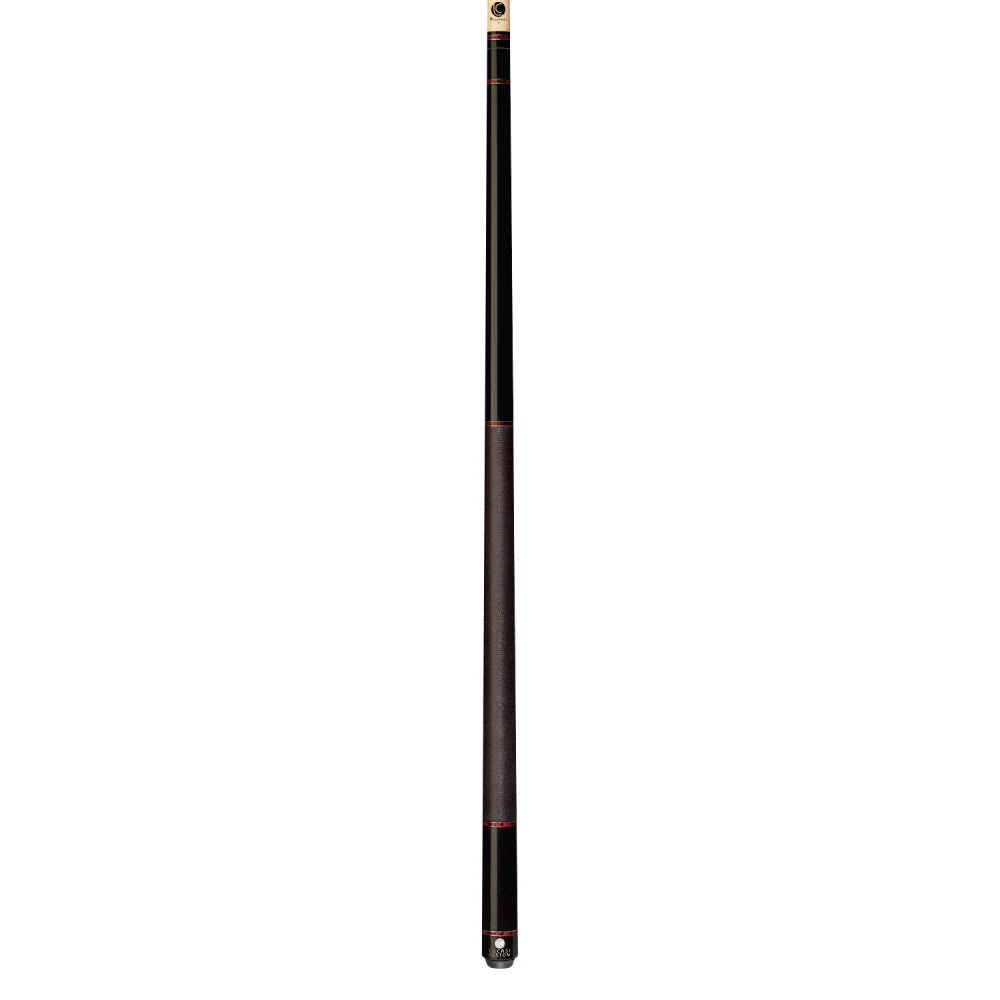 Lucasi Custom Midnight Black & Exotic Cocobolo Cue With Black Linen Wrap