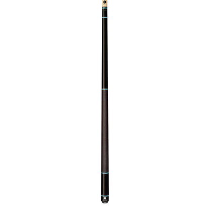 Lucasi Custom Midnight Black & Turquoise Recon Cue With Black Linen Wrap