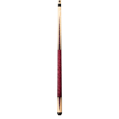 Lucasi Custom Purple Stained & Natural Super Birdseye Wrapless Cue