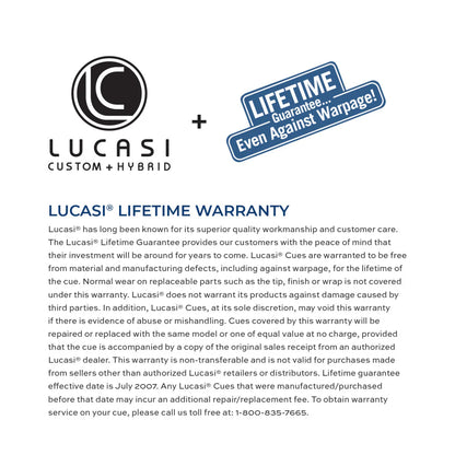 Lucasi Hybrid Black Mist & Metallic Silver Cue With Sport G5 Grip