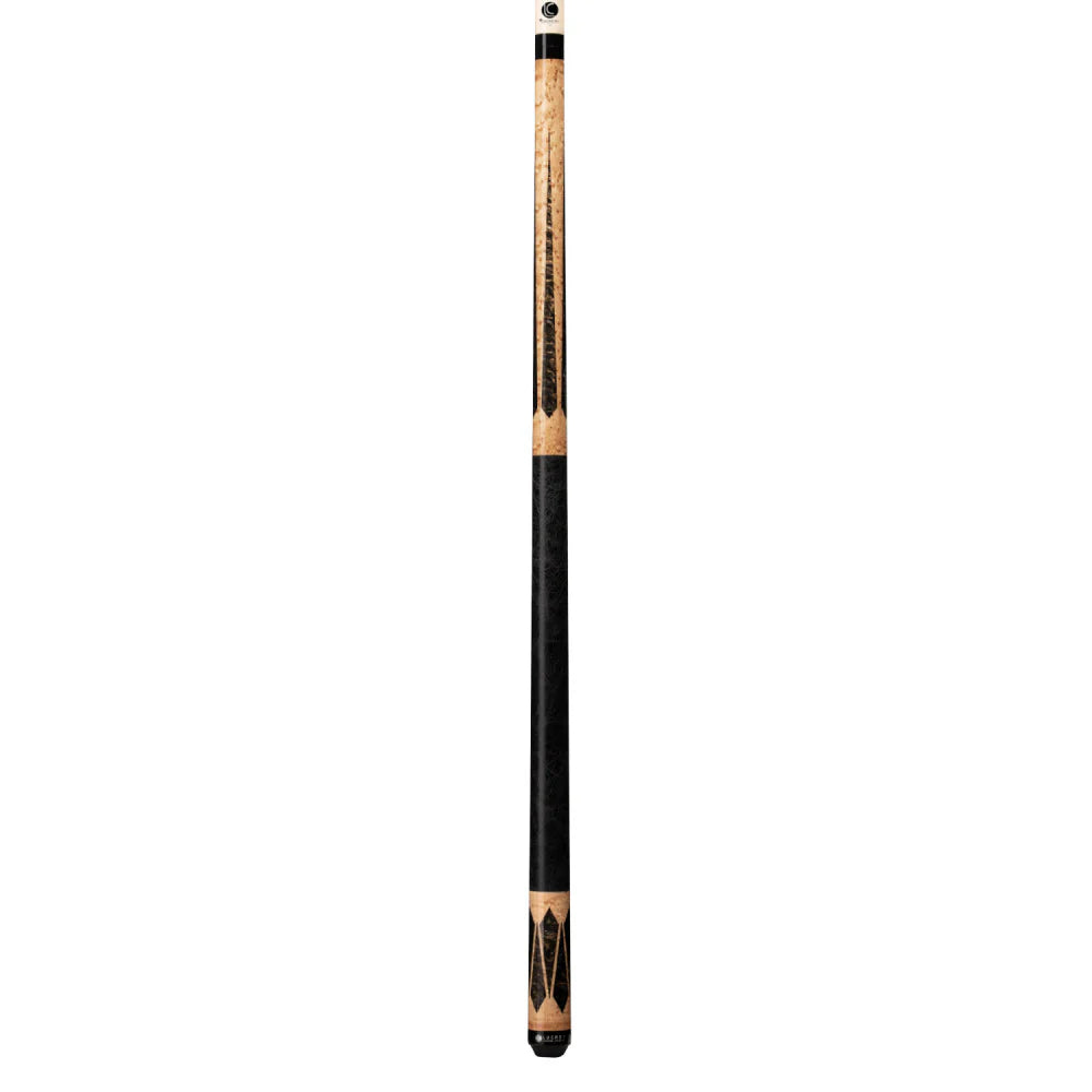 Lucasi Hybrid Brazilian Birdseye Maple Cue With Black Leather Wrap