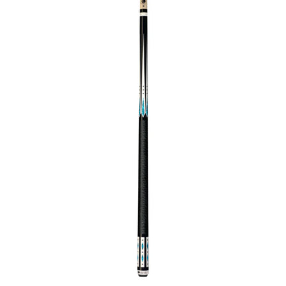 Lucasi Hybrid Midnight Black & Blue Recon Cue With Embossed Leather Grip