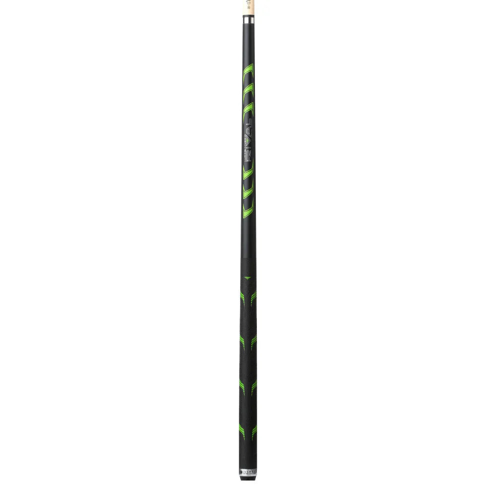 Lucasi Hybrid Rival Black & Metallic Green Matte Finish Cue With Rival G5 Grip