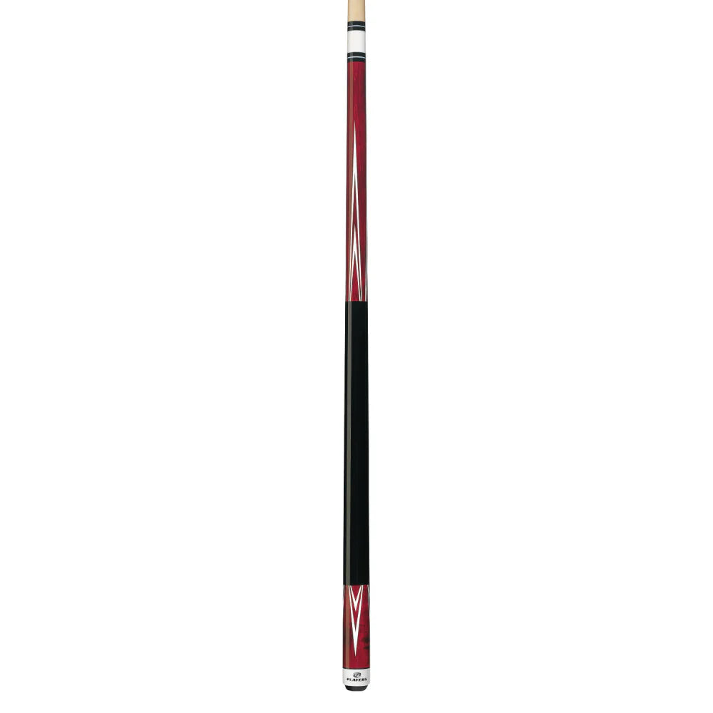 Players 4 Point Crimson Wrapless Cue