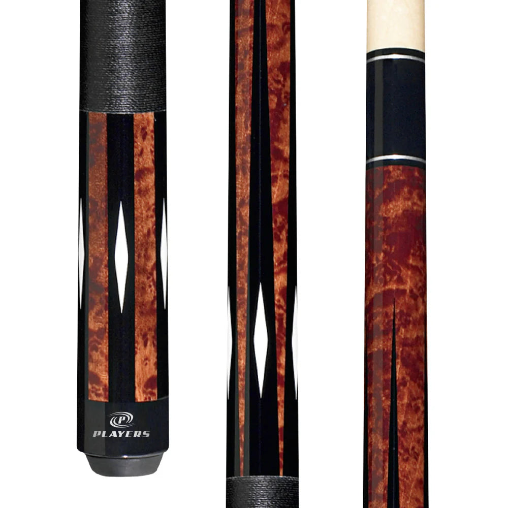 Players Antique Maple & Black Cue With Black Linen Wrap