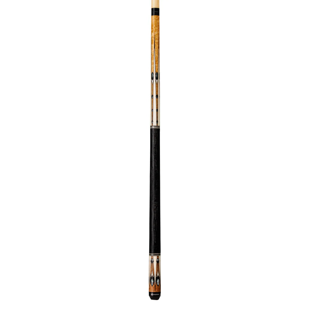 Players Antique Maple With Mother Of Pearl Cue With Embossed Leather Wrap