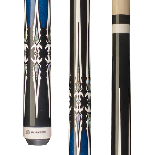 Players Black & Blue Wrapless Cue