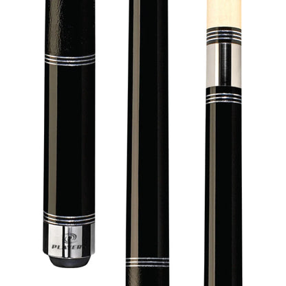 Players Black Cue With Faux Leather Wrap